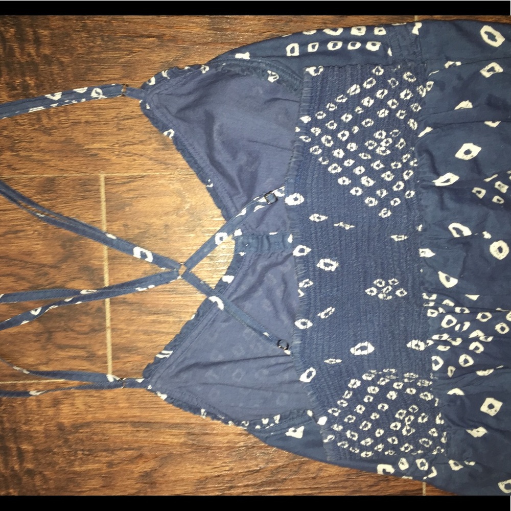 Blue Pattern Spring Shift Dress - Picture 4 of 6